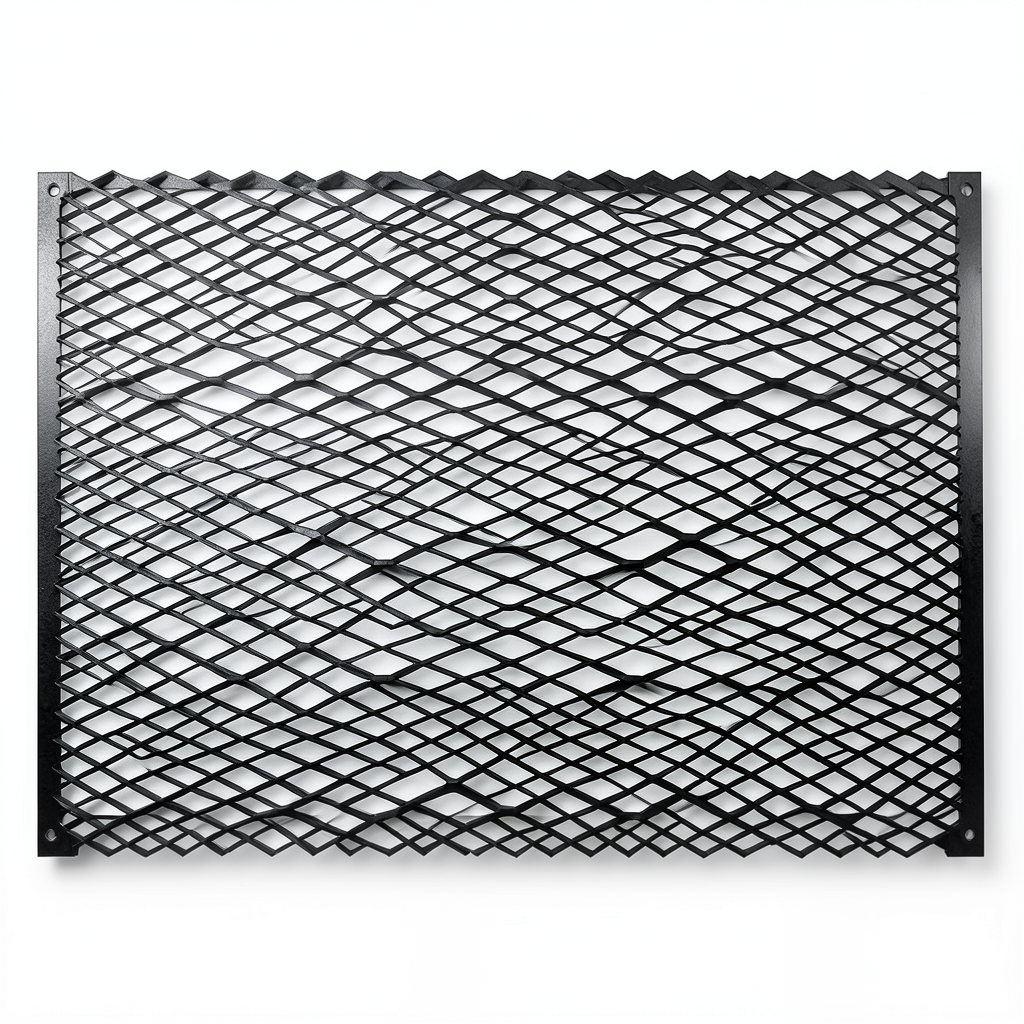 Hot Rolled Black Steel Expanded Metal Mesh Bahri Thickness 4.8 mm Width 1.22 m Length 7 m