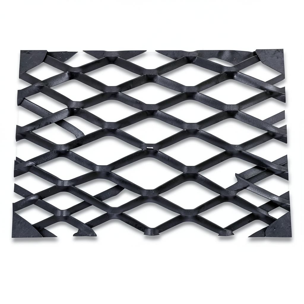 Hot Rolled Black Steel Expanded Metal Mesh Bahri 7 m Length 1.22 m Width 5.8 mm Thickness