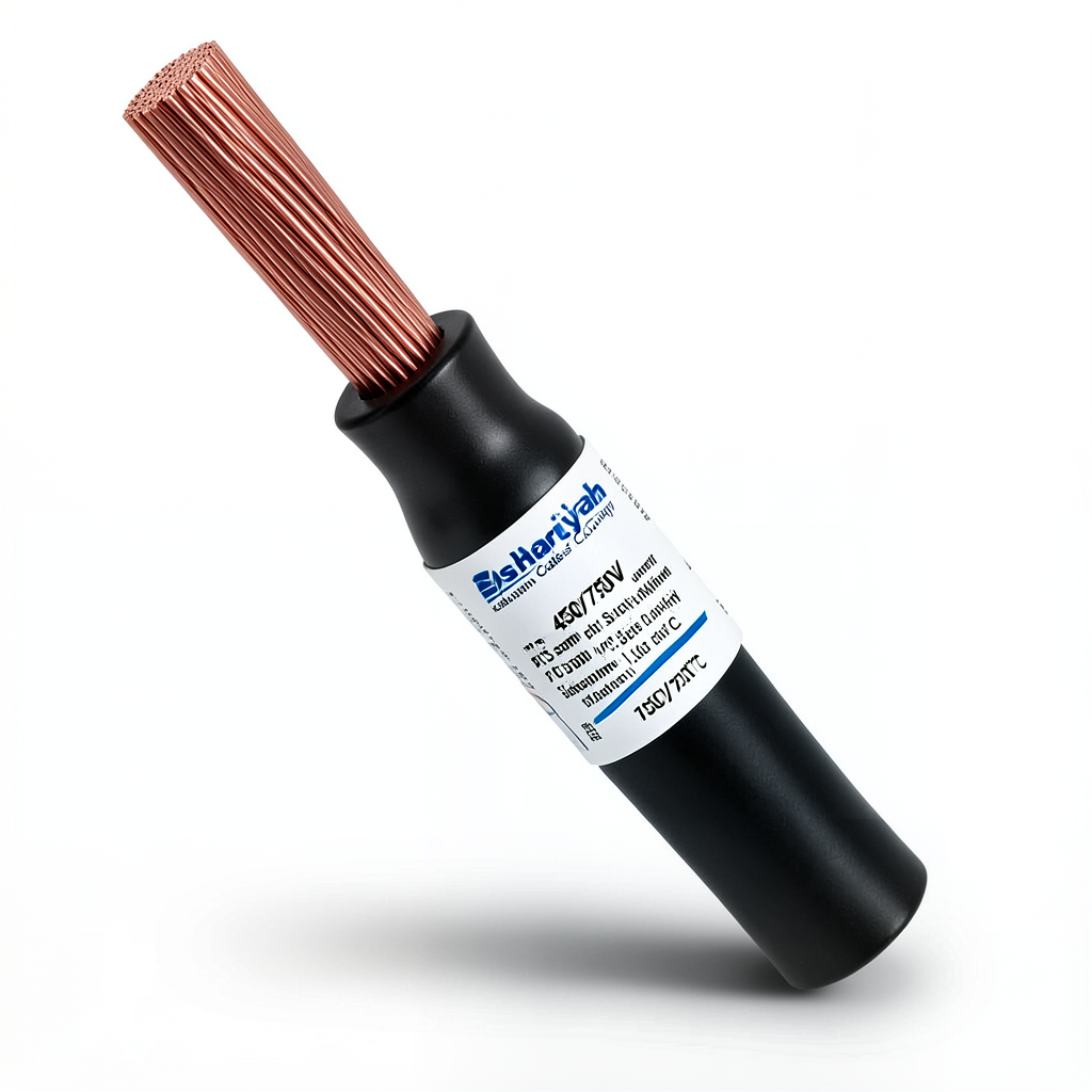 سلك نحاس مجدول 1.5 مم2 450/750 فولت، عزل PVC 70°C، لون اسود | شركة كابلات الشرقية للصناعة