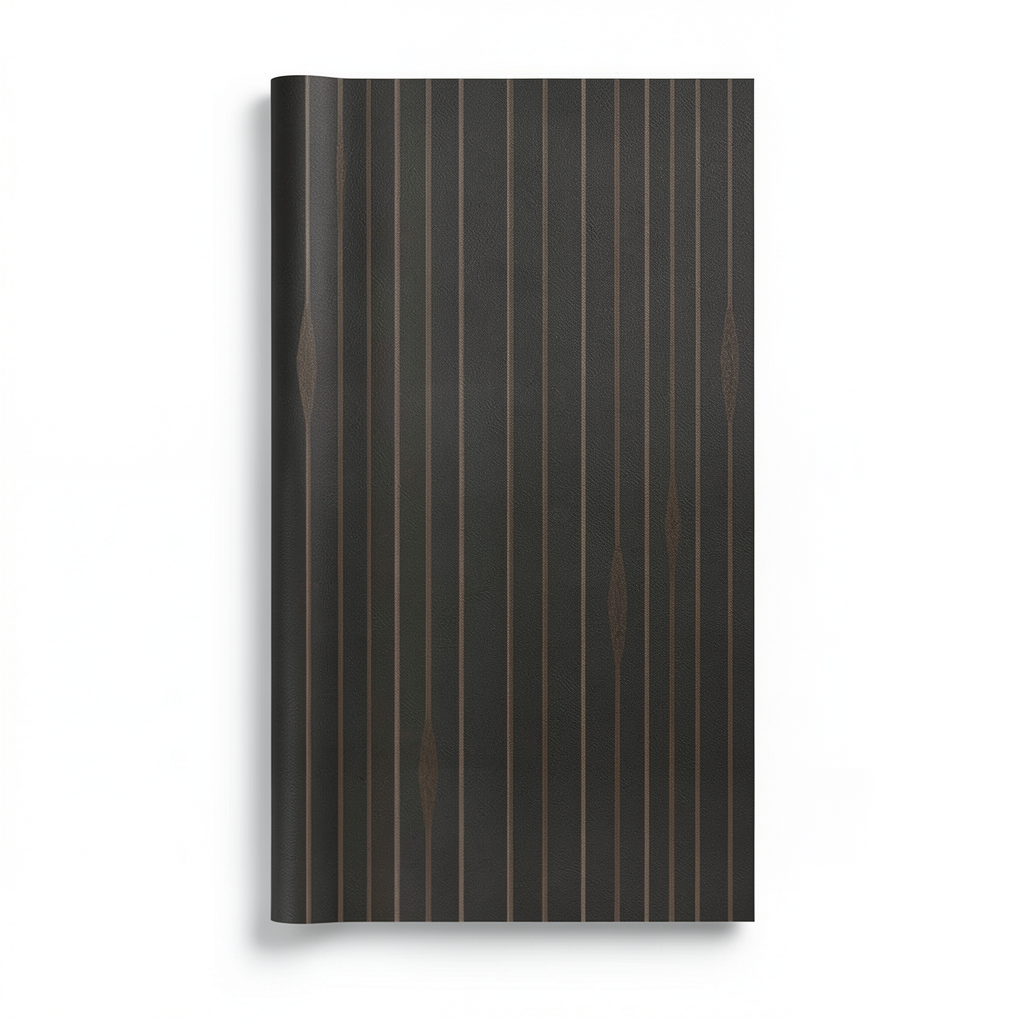 Italian Striped Wall Decoration 10m x 0.73m Dark Brown