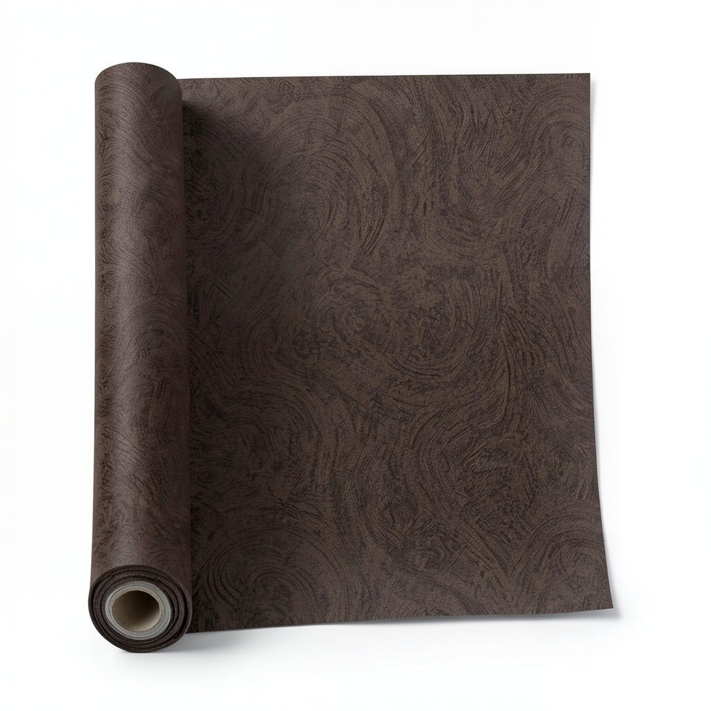 Italian Wallpaper Wavy Design Dark Brown, Size 10mx1.06m, Model 82726