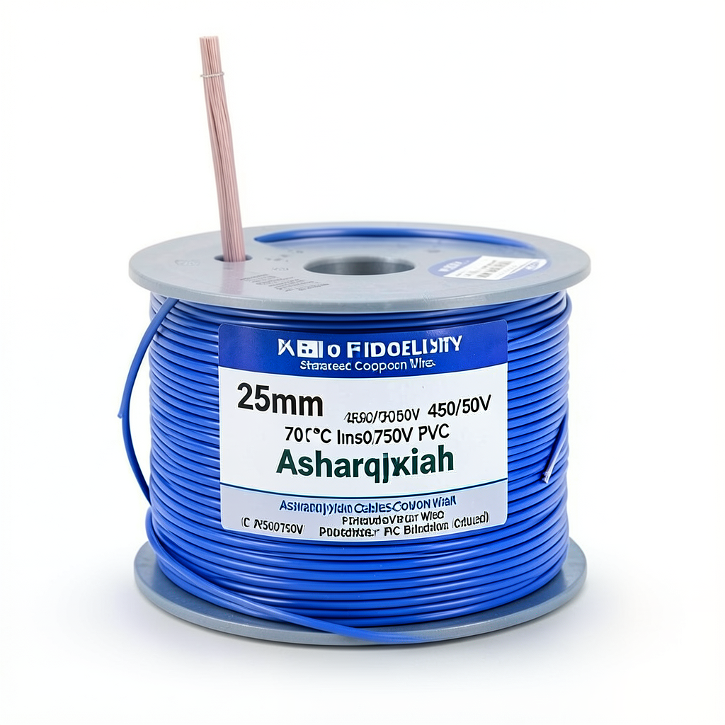 سلك مجدول نحاس 25 ملم 450/750 فولت عزل PVC 70°C لون أزرق | شركة كابلات الشرقية للصناعة