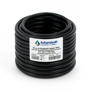سلك نحاس مجدول 50 مم2 450/750 فولت، عزل PVC 70°C، لون اسود | شركة كابلات الشرقية للصناعة
