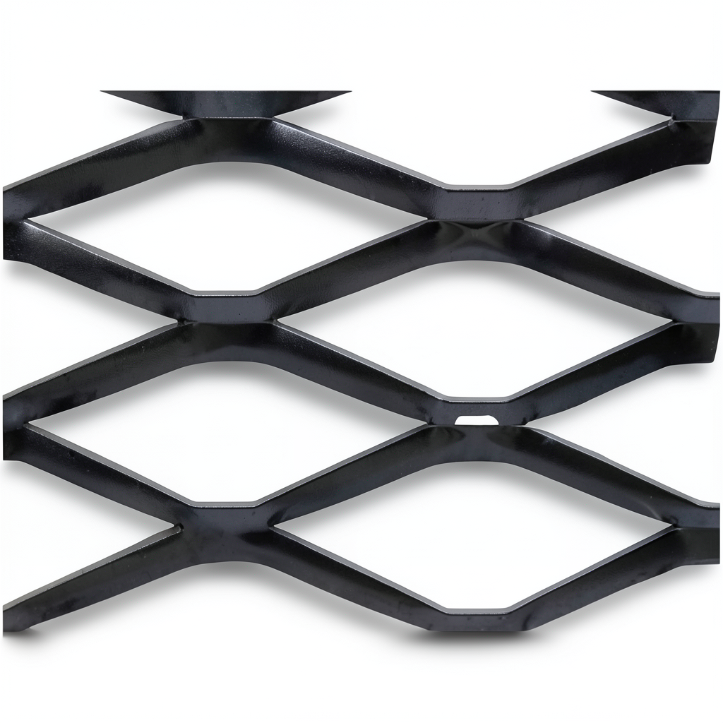 Hot Rolled Black Steel Expanded Metal Mesh Bahri Thickness 4.8 mm Width 1.22 m Length 7 m