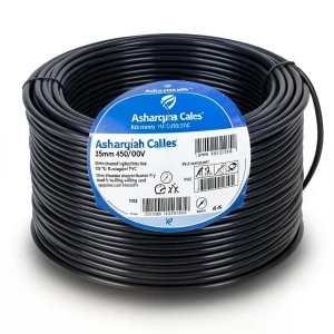 لفة سلك كهرباء نحاس مجدول 35 مم 450/750 فولت معزول PVC 70°C لون اسود | شركة كابلات الشرقية للصناعة