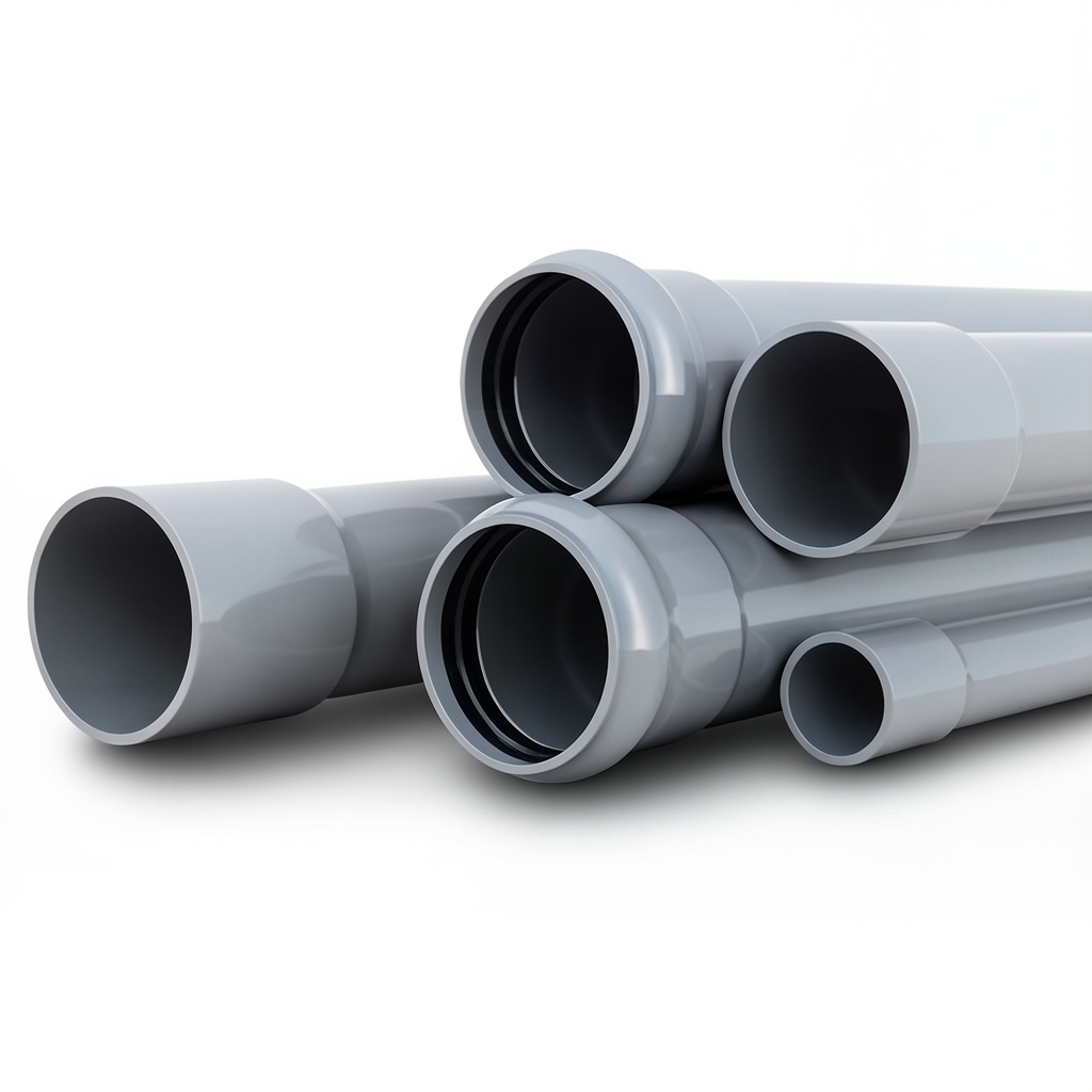 UPVC Pipes Nominal Pressure 16 Bar Outside Diameter 225 mm Thickness 16.7 mm Gray