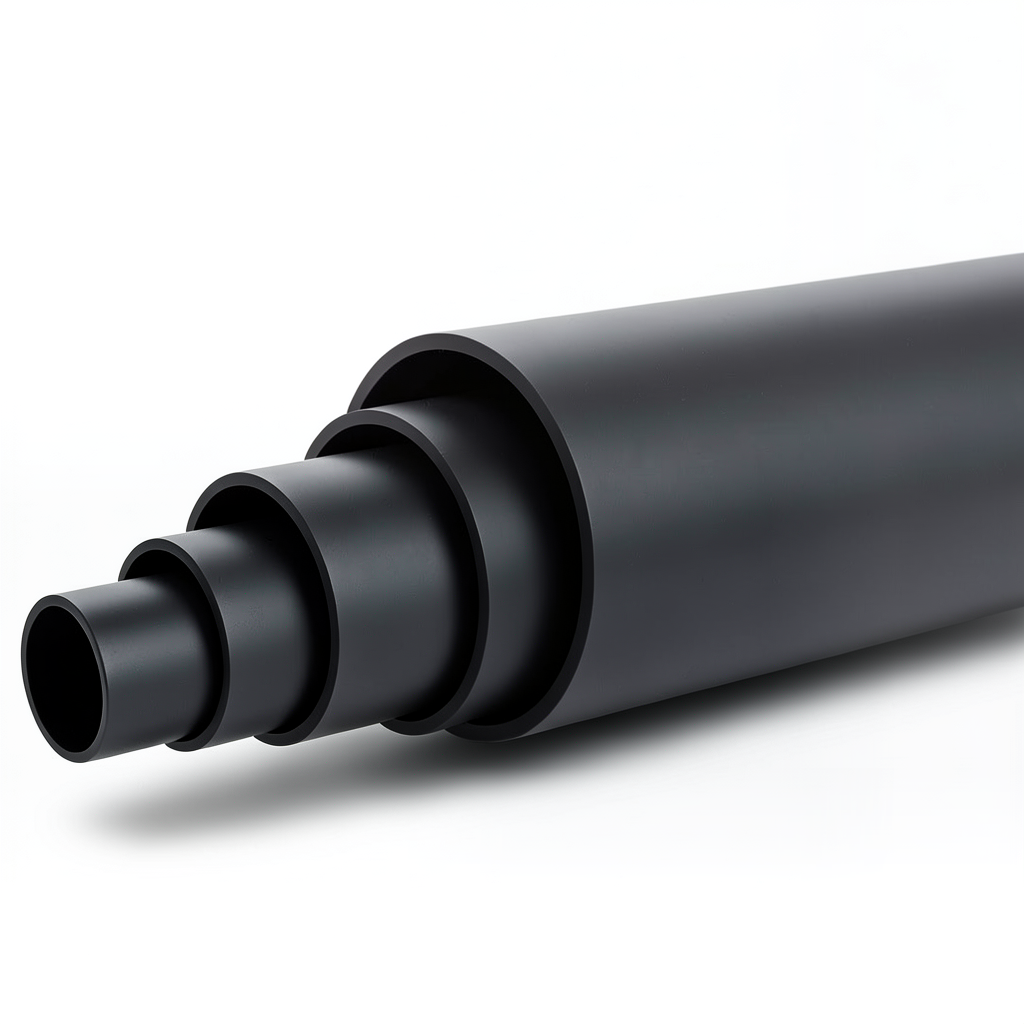 مواسير HDPE ضغط 12.5 بار PE 80 قطر خارجي 200 مم SDR 9 لون أسود