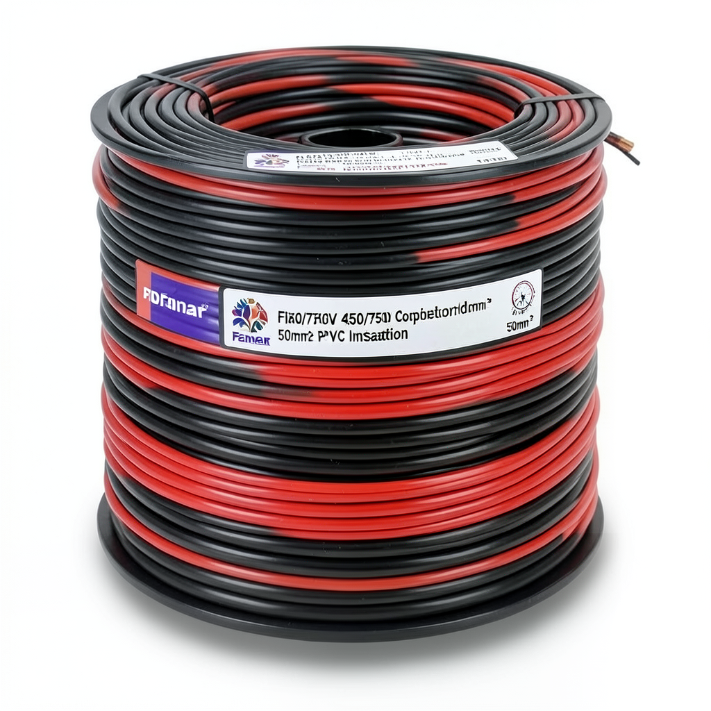 Flexible Wire 450/750V Copper Conductor 50mm2 PVC Insulation 100 Yards Coil | Al Fanar