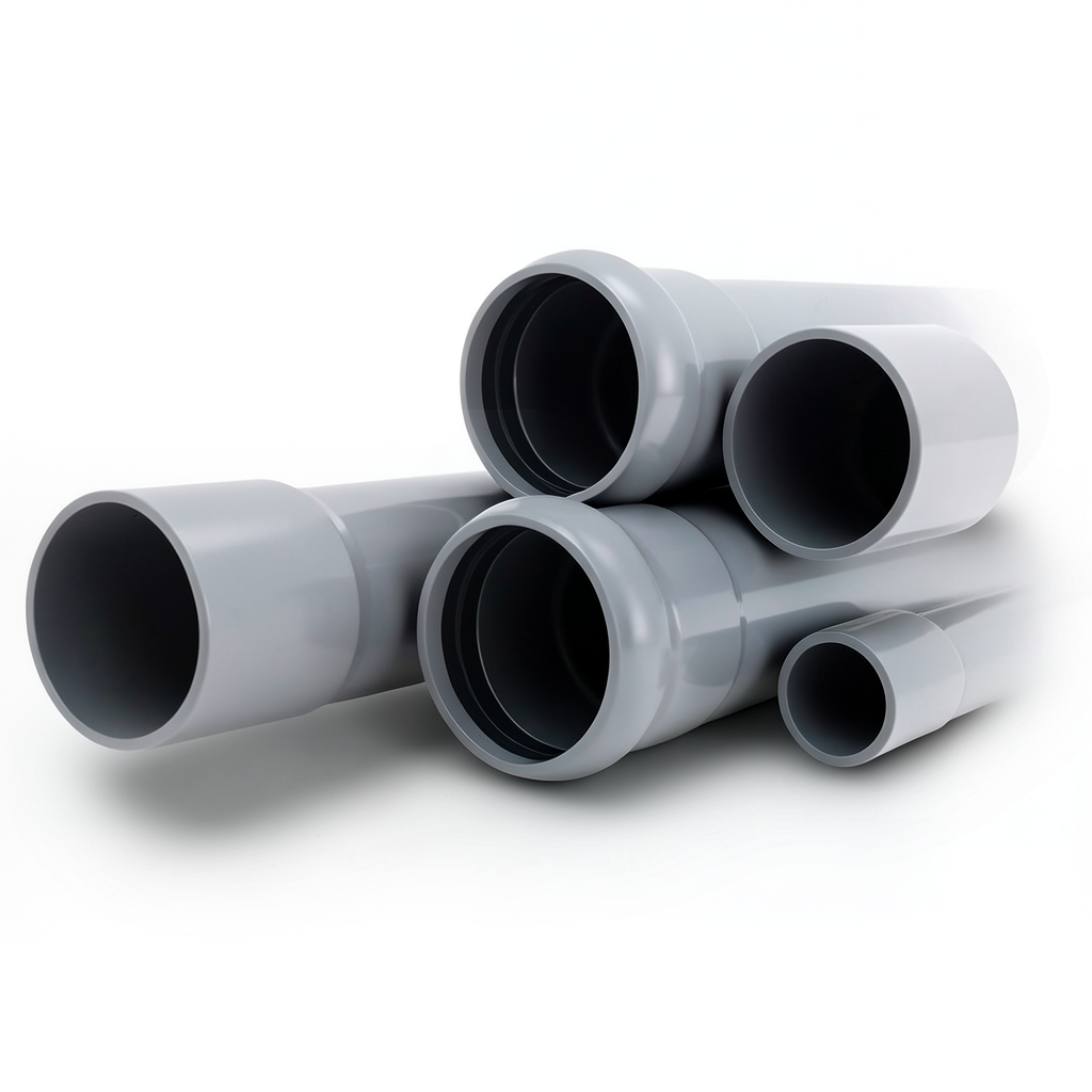 UPVC Pipes Nominal Pressure 16 Bar, 250 mm OD, 18.6 mm Thickness, Gray