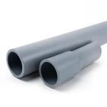 مواسير UPVC لانظمة الصرف الصحي ضغط 2 بار قطر خارجي 140 مم سمك 1.8 مم لون رمادي