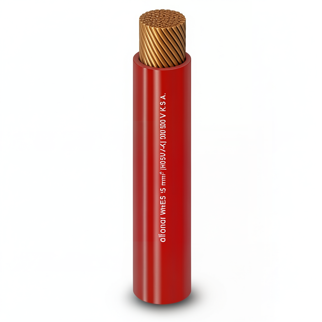 PVC Insulation Flexible Copper Electric Wire 95mm2, 600/1000V, Red | Al Fanar