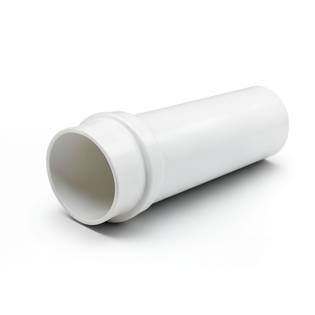UPVC Plastic Pipe for Sewerage Systems Outside Diameter 140 mm Thickness 3.8 mm White Color