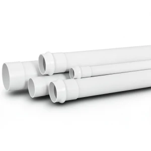 UPVC Plastic Pipe for Sewerage Systems 180 mm OD Thickness 4.2 mm White Color