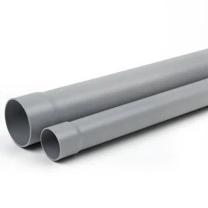 UPVC Plastic Pipe for Sewerage Systems PN 6 Bar Size 75 mm Thickness 2.2 mm Grey Color