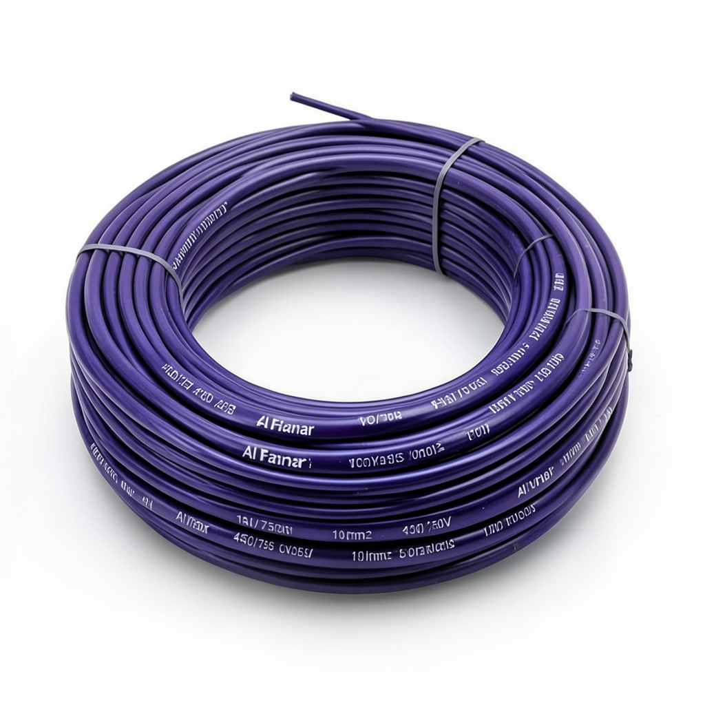 Flexible Wire 450/750 volts, Copper Conductor, PVC Insulation, 10mm2 Size, 100 Yards Coil | Al Fanar