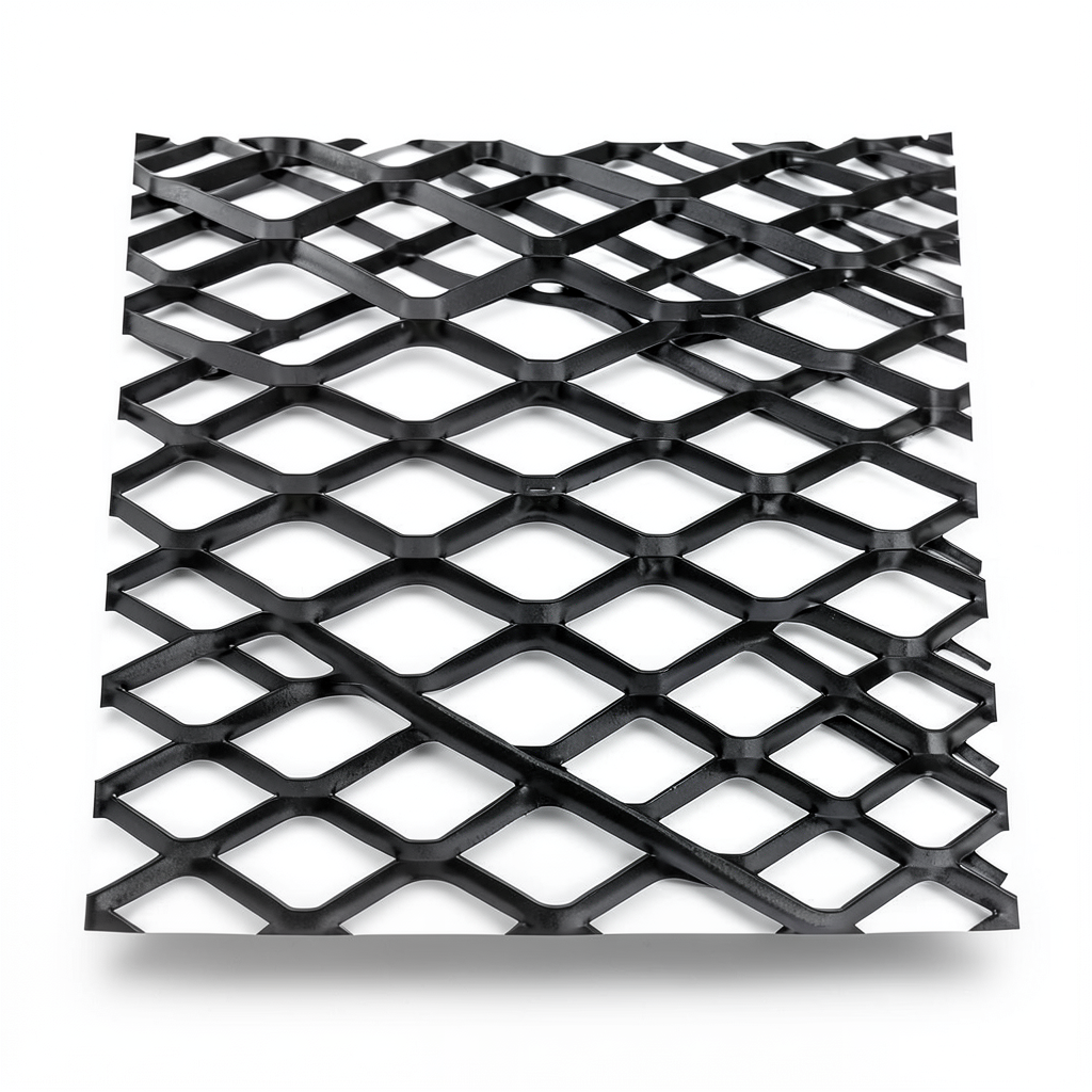 Hot Rolled Black Steel Expanded Metal Mesh Bahri 1.2 mm Thickness 2.44 m Width 5 m Length