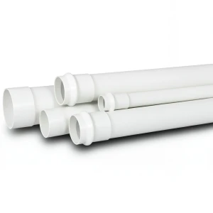 UPVC Plastic Pipe Underground Sewerage SDR 41 110 mm Thickness 3.8 mm White