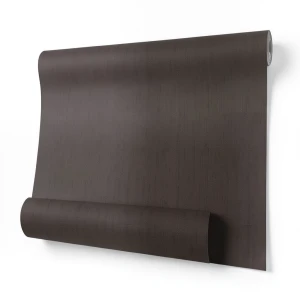 Italian Wallpaper Dark Brown Plain Design, Size 10mx0.73m, Model 275019