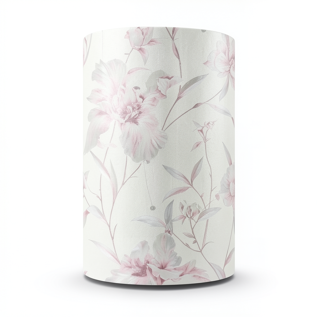 Italian Wallpaper Floral Design Off White, Size 10m x 1.06m