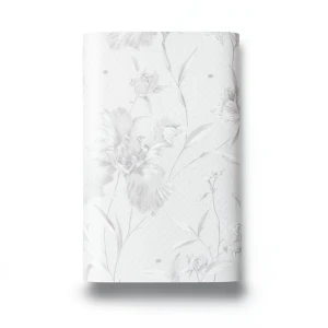 Italian Wallpaper Floral Design Pale Gray, Size 10m x 1.06m, Model 82747
