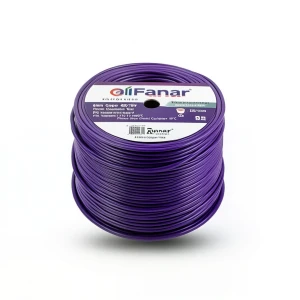 لفة سلك كهربائي نحاسي مرن 6mm 450/750V عازل PVC مقاوم للحرارة، طول 100 ياردة، بنفسجي | شركة الفنار