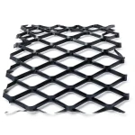 Hot Rolled Steel Expanded Metal Mesh 1.4 mm Thickness 2.44 m Width 3 m Length, Black