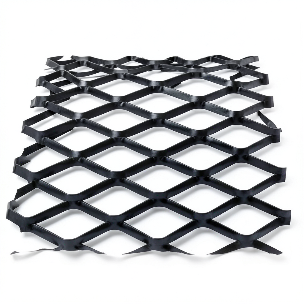 Hot Rolled Steel Expanded Metal Mesh 1.4 mm Thickness 2.44 m Width 3 m Length, Black
