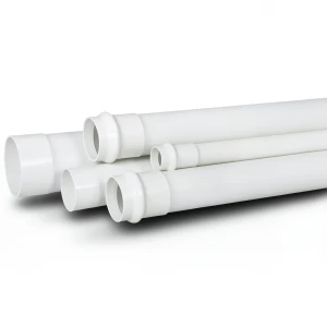 مواسير بلاستيك UPVC لانظمة الصرف تحت الارض SDR 51 مقاس 160 مم سمك 3.8 مم لون أبيض