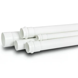 مواسير بلاستيك UPVC لانظمة الصرف تحت الارض SDR 41 مقاس 110 مم سماكة 3.8 مم لون أبيض