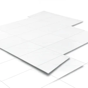 Floor Porcelain Tiles 60x60 cm, White Color, Statuario Model