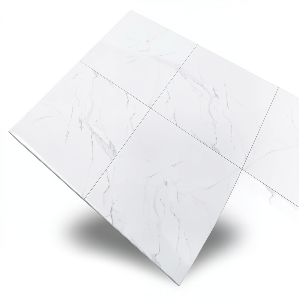 Floor Porcelain Tiles 80x80 cm, White Color, Pollone Model
