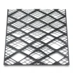 Hot Rolled Black Steel Expanded Metal Mesh 2.3 mm Thickness 2.44 m Width 1 m Length
