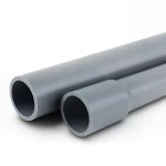 مواسير UPVC ضغط اسمي 2 بار قطر خارجي 200 مم سمك 1.80 مم لون رمادي