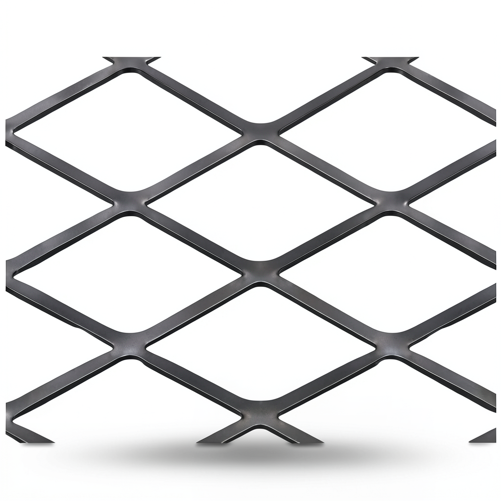 Hot Rolled Black Steel Expanded Metal Mesh Thickness 2.7 mm Width 2.44 m Length 4 m
