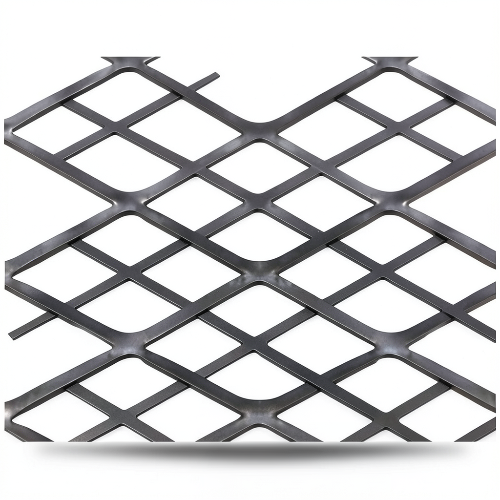 Hot Rolled Black Steel Expanded Metal Mesh Thickness 2.8 mm Width 2.44 m Length 2 m