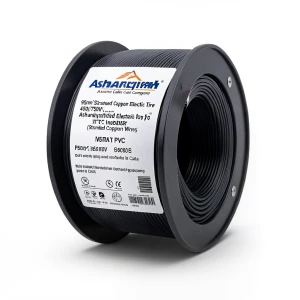 سلك كهرباء نحاس مجدول 95 مم2، 450/750 فولت، عزل PVC 70°C، لون اسود | شركة كابلات الشرقية للصناعة
