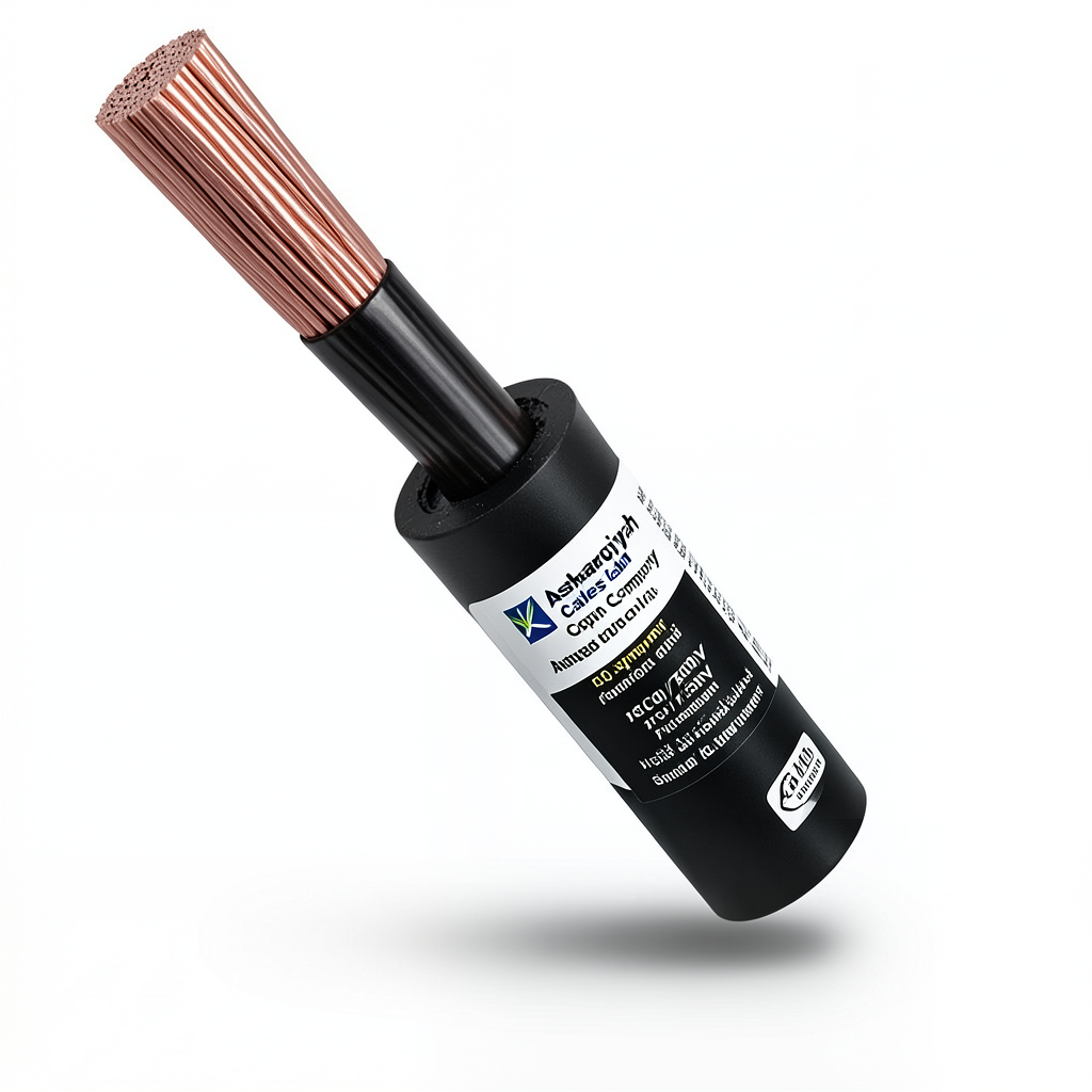 سلك نحاس مجدول 150 مم2، 450/750 فولت، عزل PVC 70°C، لون اسود | شركة كابلات الشرقية للصناعة