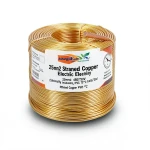 25mm2 Stranded Copper Electric Wire, 450/750V, PVC 70°C Insulation, Yellow | Asharqiyah Cables Company for Industry