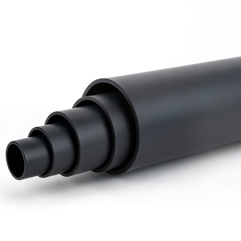 HDPE Pipe Pressure 12.5 Bar PE 80 OD 225 mm SDR 9 Black