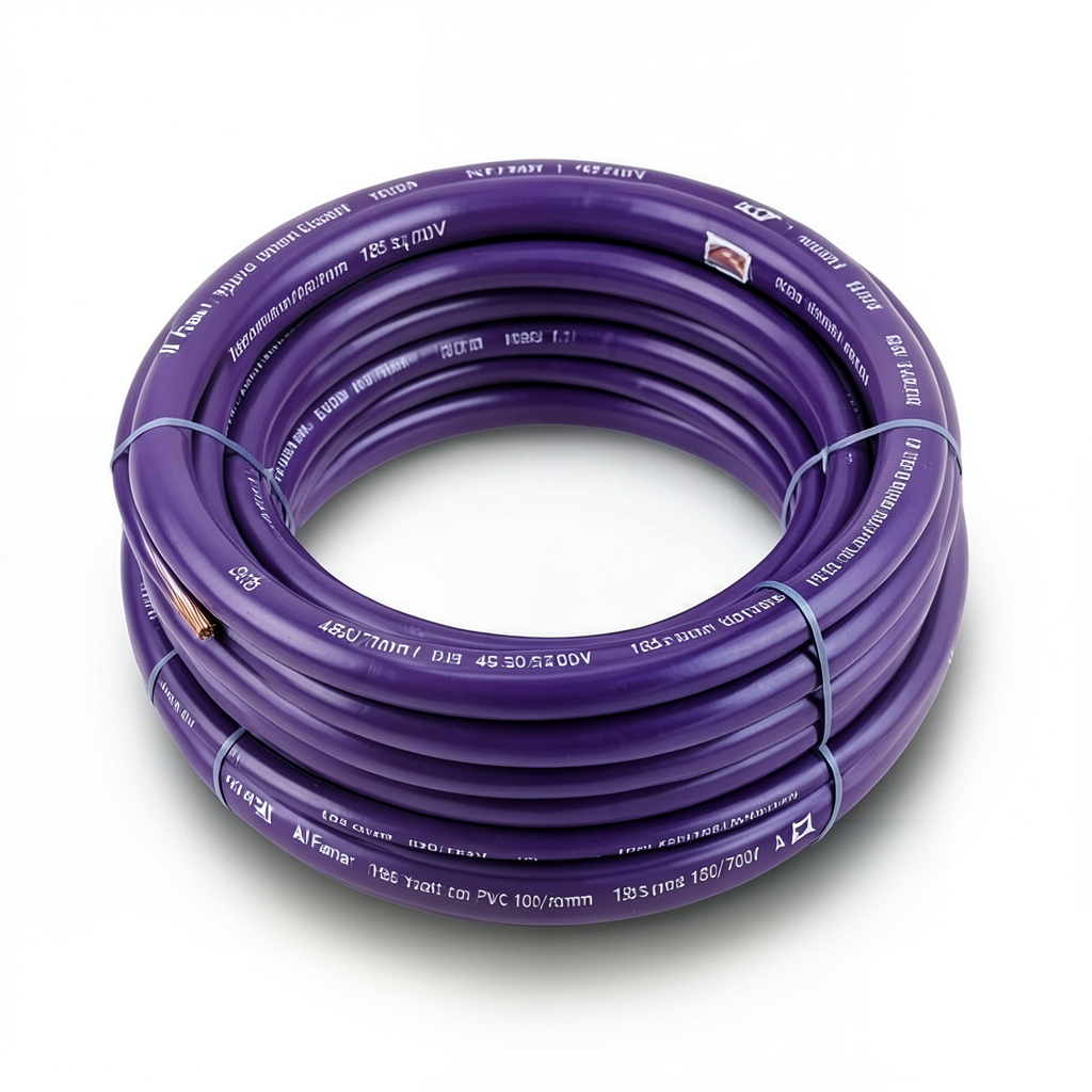 لفة سلك كهربائي نحاس مرن 185 مم2 450/750 جهد، عزل PVC مقاوم للحرارة، طول 100 ياردة | شركة الفنار