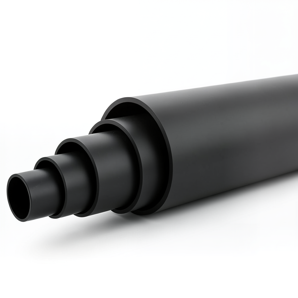 HDPE Pipe Nominal Pressure 12.5 Bar PE 80 OD 250 mm SDR 9 Black