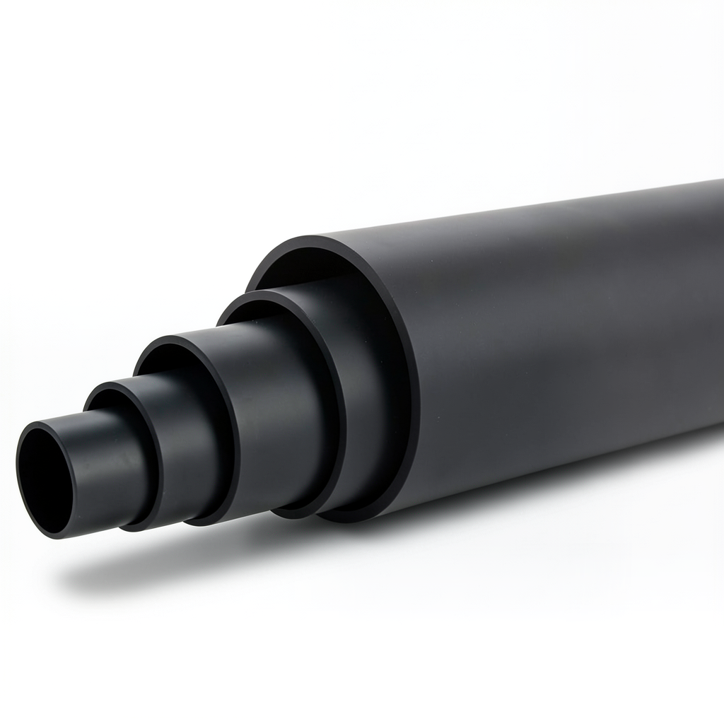 HDPE Plastic Pipe PN 12.5 Bar PE 80 Outside Diameter 355 mm SDR 9 Black