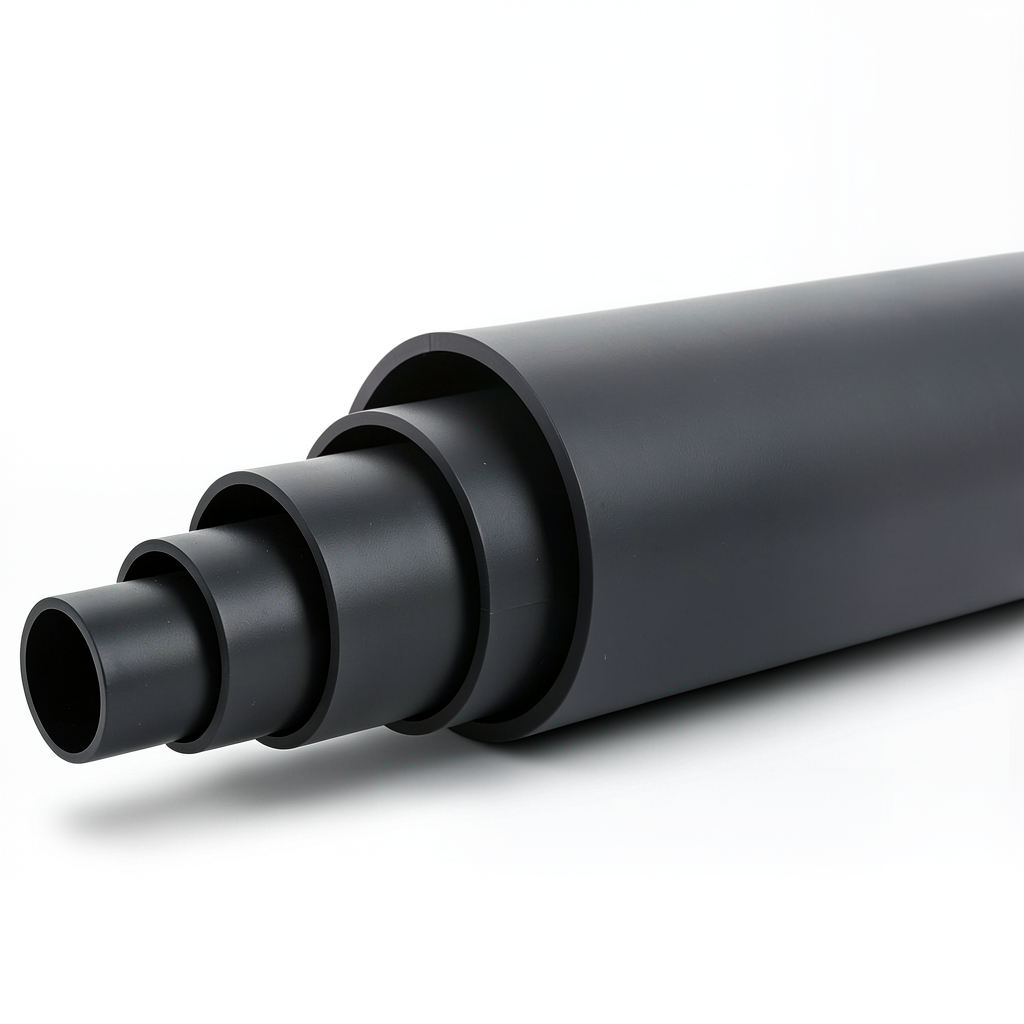 مواسير HDPE ضغط 10 بار PE 80 قطر خارجي 400 مم SDR 11 لون اسود