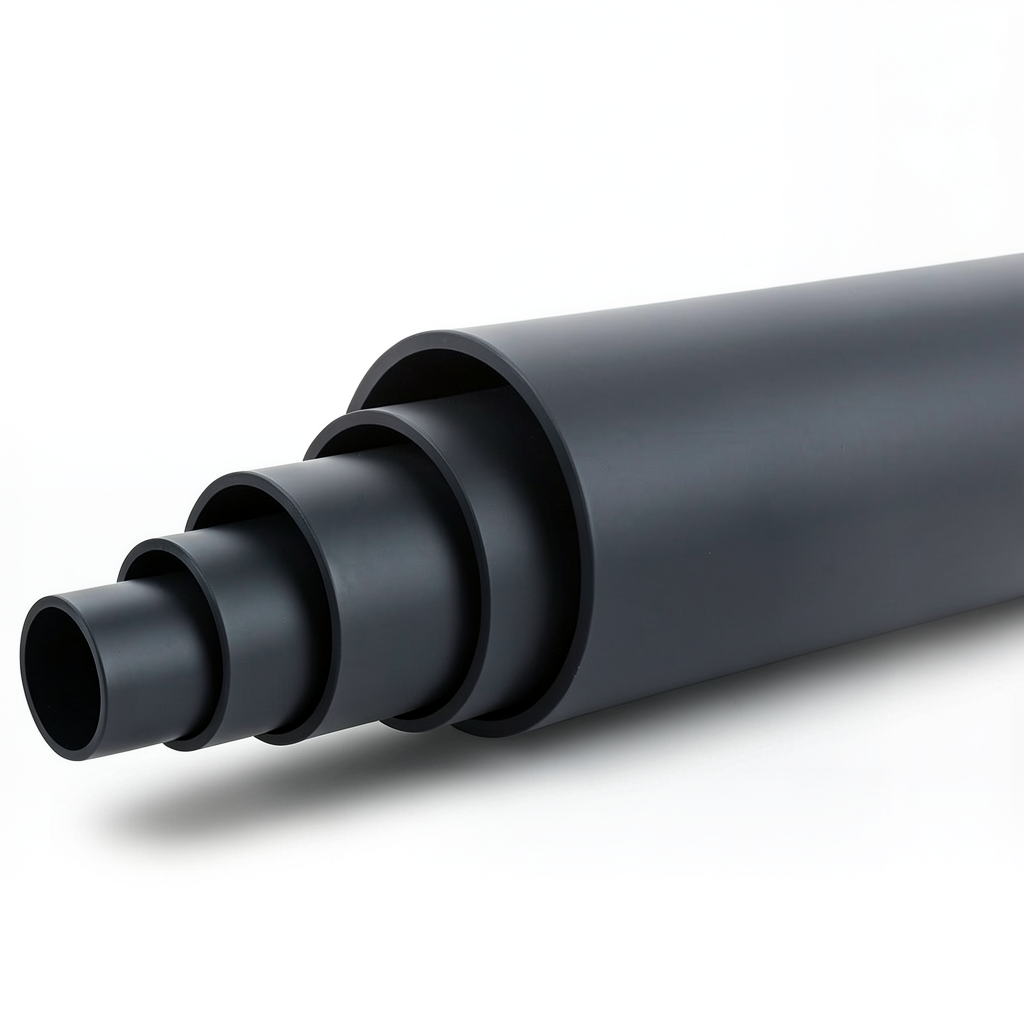 HDPE Pipe Pressure 10 Bar PE 80 Size 450 mm SDR 11 Black