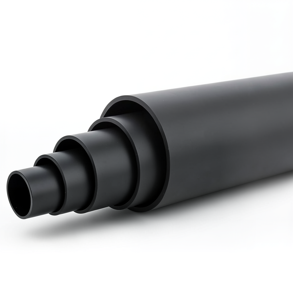 HDPE Plastic Pipe Nominal Pressure 10 Bar PE 80 OD 500 mm SDR 11 Black