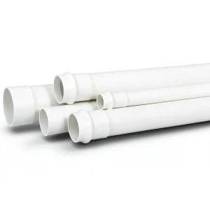 UPVC Plastic Pipe Underground Sewerage SDR 41 Size 160 mm Thickness 4.6 mm White