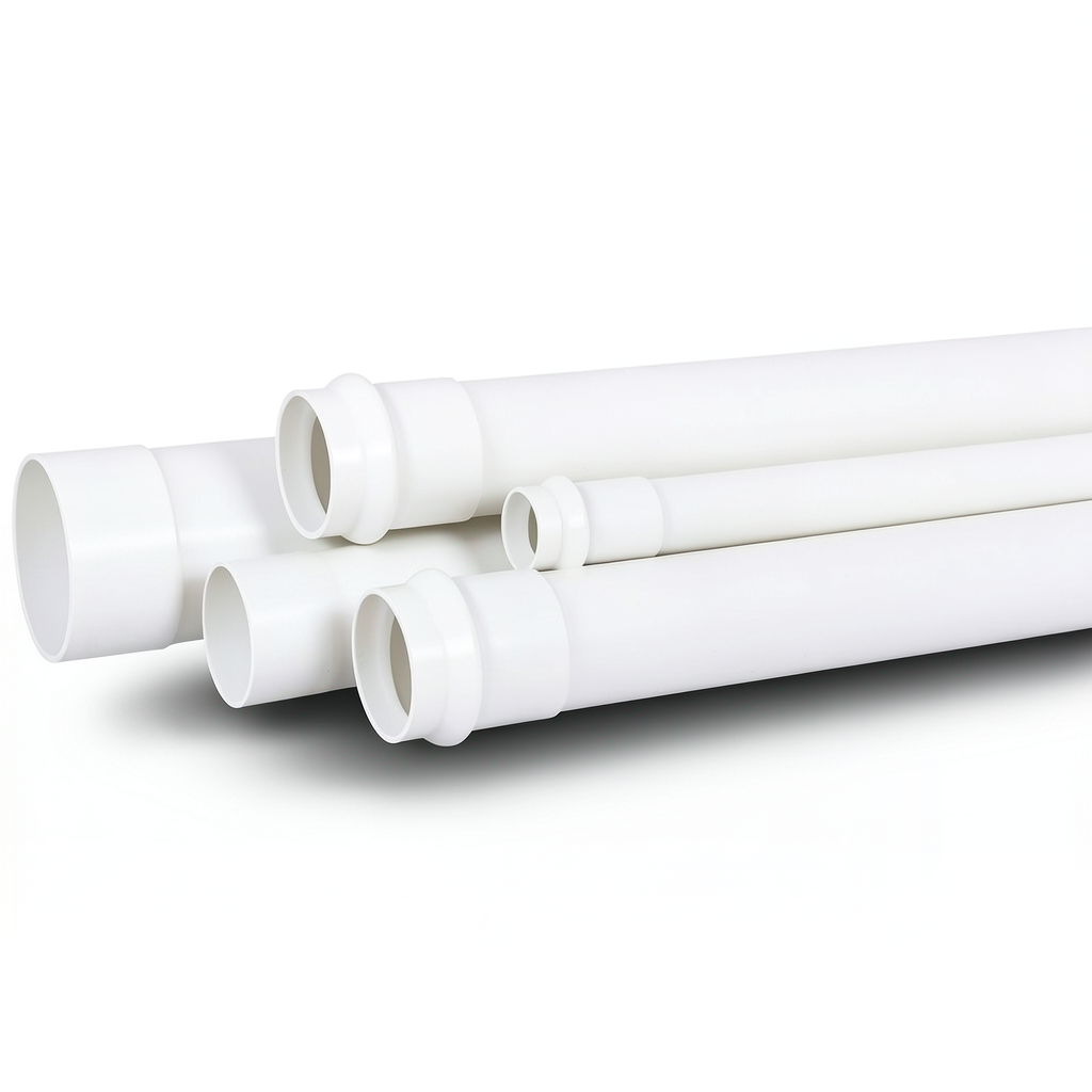 UPVC Pipe for Underground Sewerage SDR 41 200 mm OD 5.6 mm Thickness White