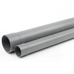 UPVC Plastic Pipe for Sewerage Systems PN 8 Bar Outside Diameter 50 mm Thickness 2.0 mm Grey Color