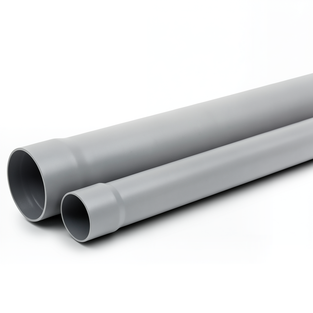 أنابيب UPVC لأنظمة الصرف الصحي ضغط 8 بار قطر خارجي 63 mm سماكة 2.5 mm لون رمادي