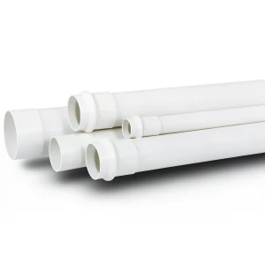 أنبوب UPVC SDR 34، قطر خارجي 110 مم، سماكة 3.8 مم، لون أبيض